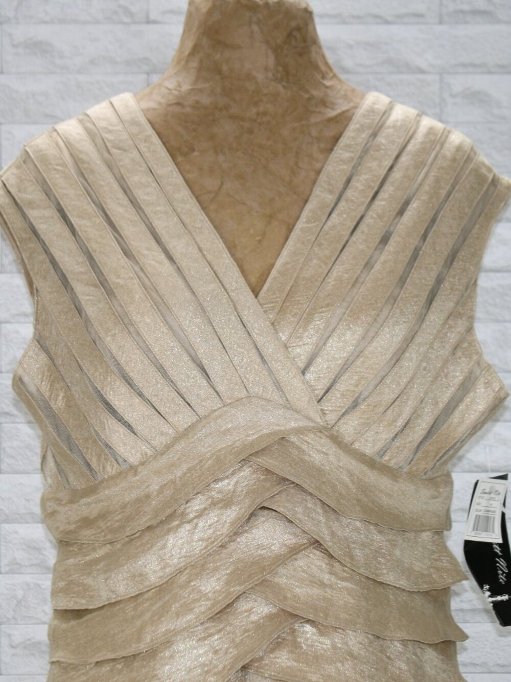 SCARLETT NITE Dress Sleeveless Wedding Cocktail Party Champagne Plus Size 14 - Picture 2 of 16